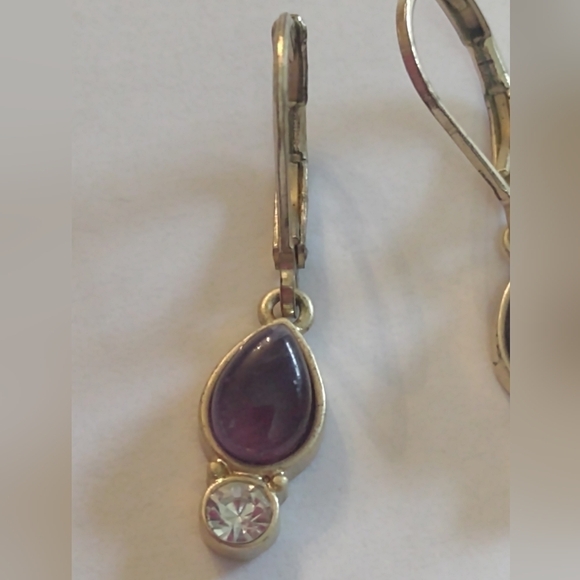 Women's purple ESTATE earrings - Picture 2 of 3